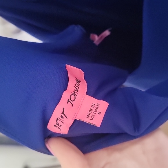 Betsy Johnson Beautiful Blue Cutout Back Dress - Picture 3 of 3